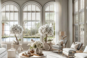 white-faux-wood-blinds-southern-contemporary-home